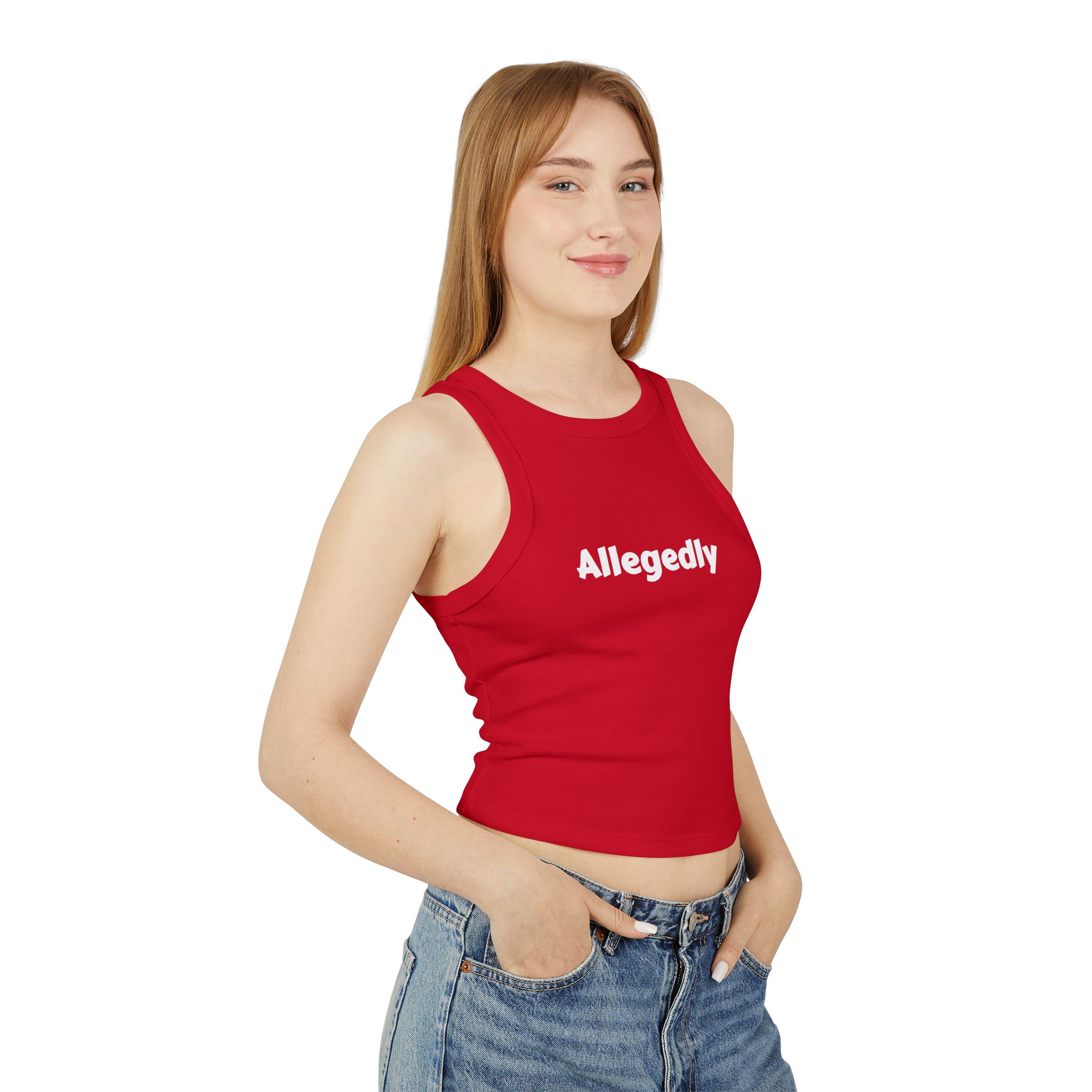 Racer Tank Allegedly Written Cursive Design - Image 11