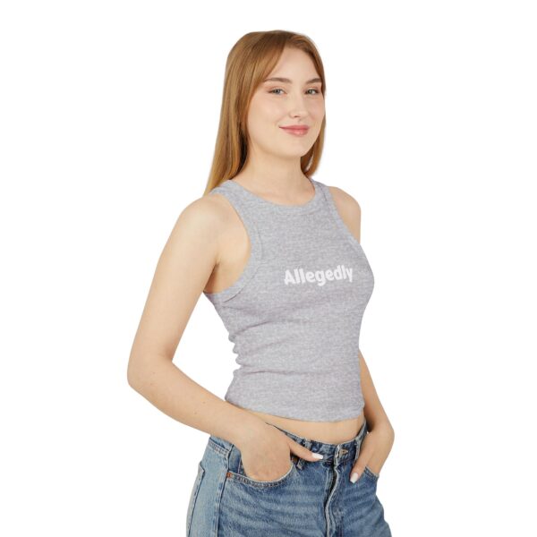 Racer Tank Allegedly Written Cursive Design - Image 3