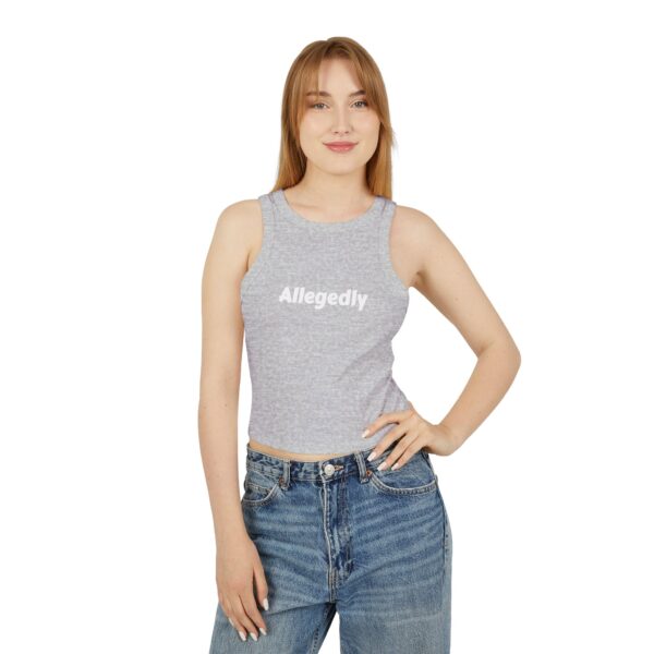 Racer Tank Allegedly Written Cursive Design - Image 4