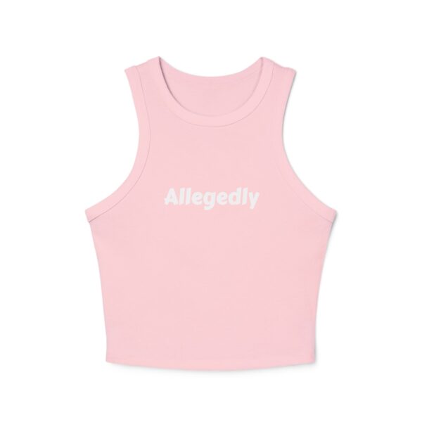 Racer Tank Allegedly Written Cursive Design - Image 5