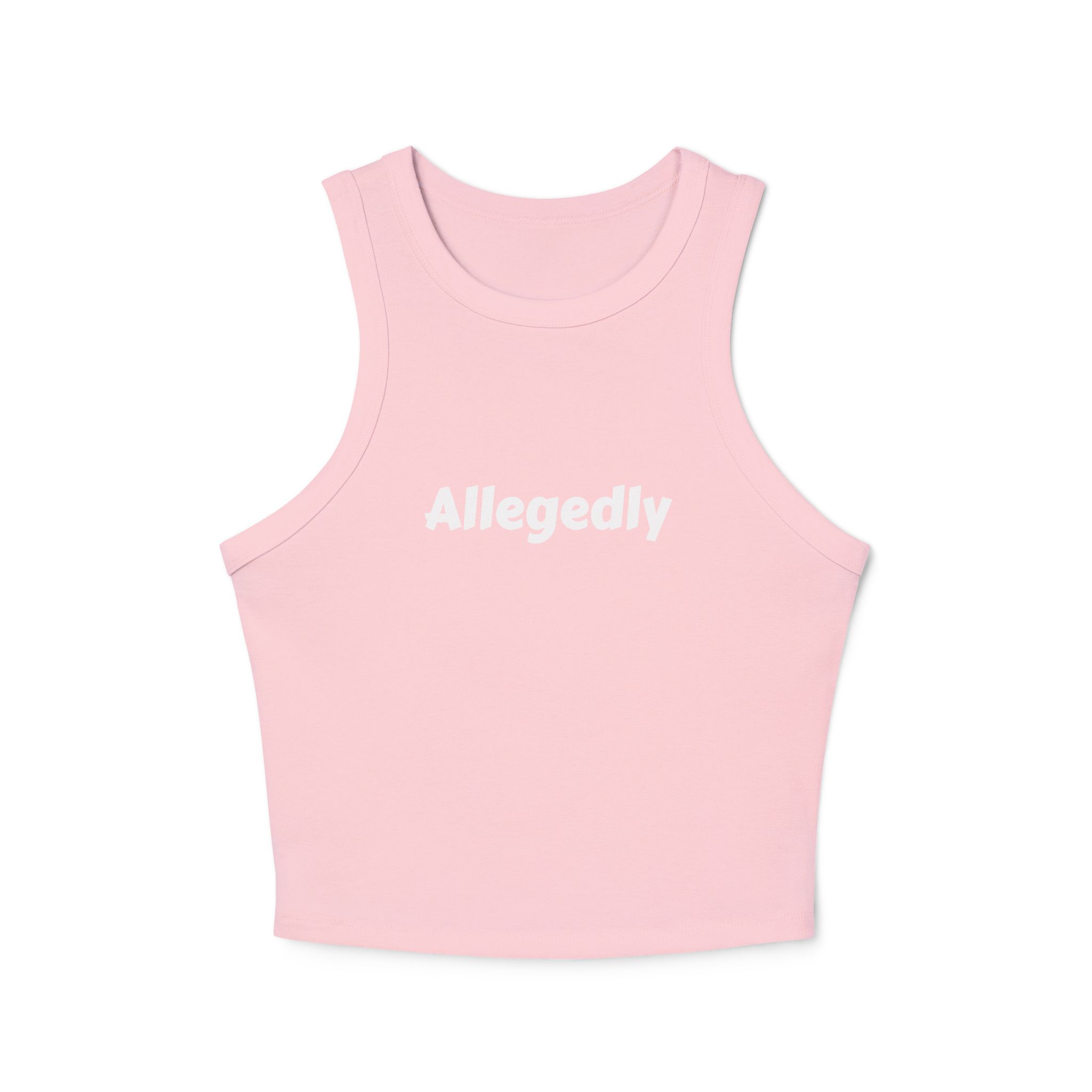 Racer Tank Allegedly Written Cursive Design - Image 5
