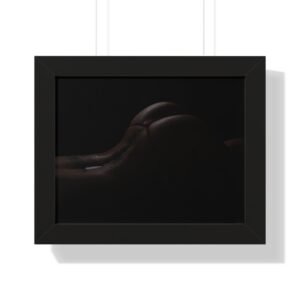 Framed Horizontal Poster — 'BODIESCAPES' Black & White Water Droplets Implied Nude