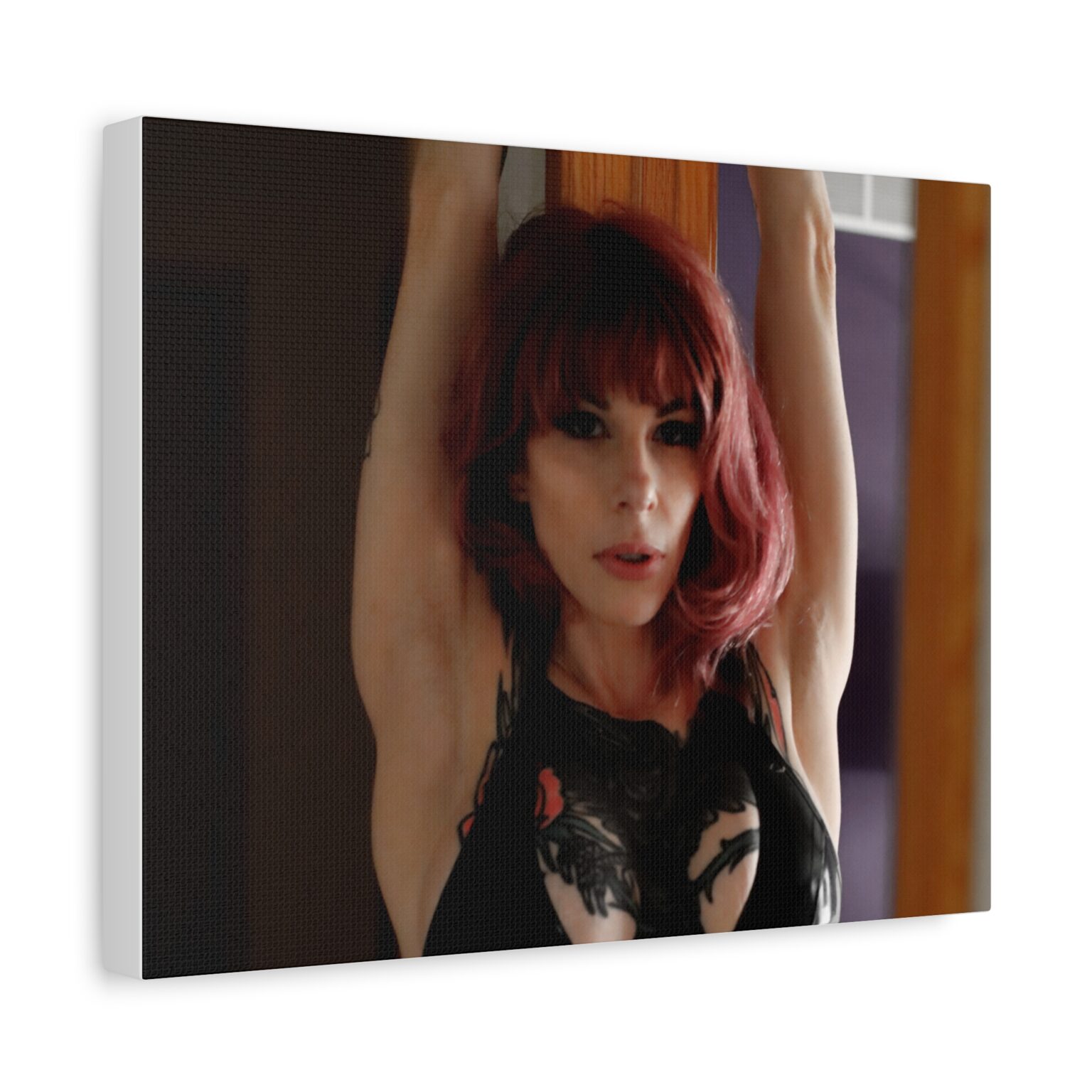 Raven Kali Crimson Canvas Print - Image 2