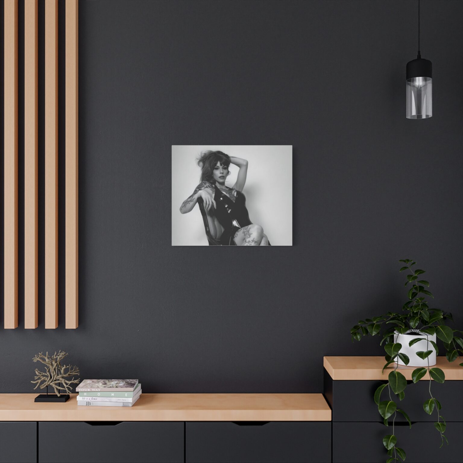 Raven Kali Latex Noir Canvas Print - Image 12